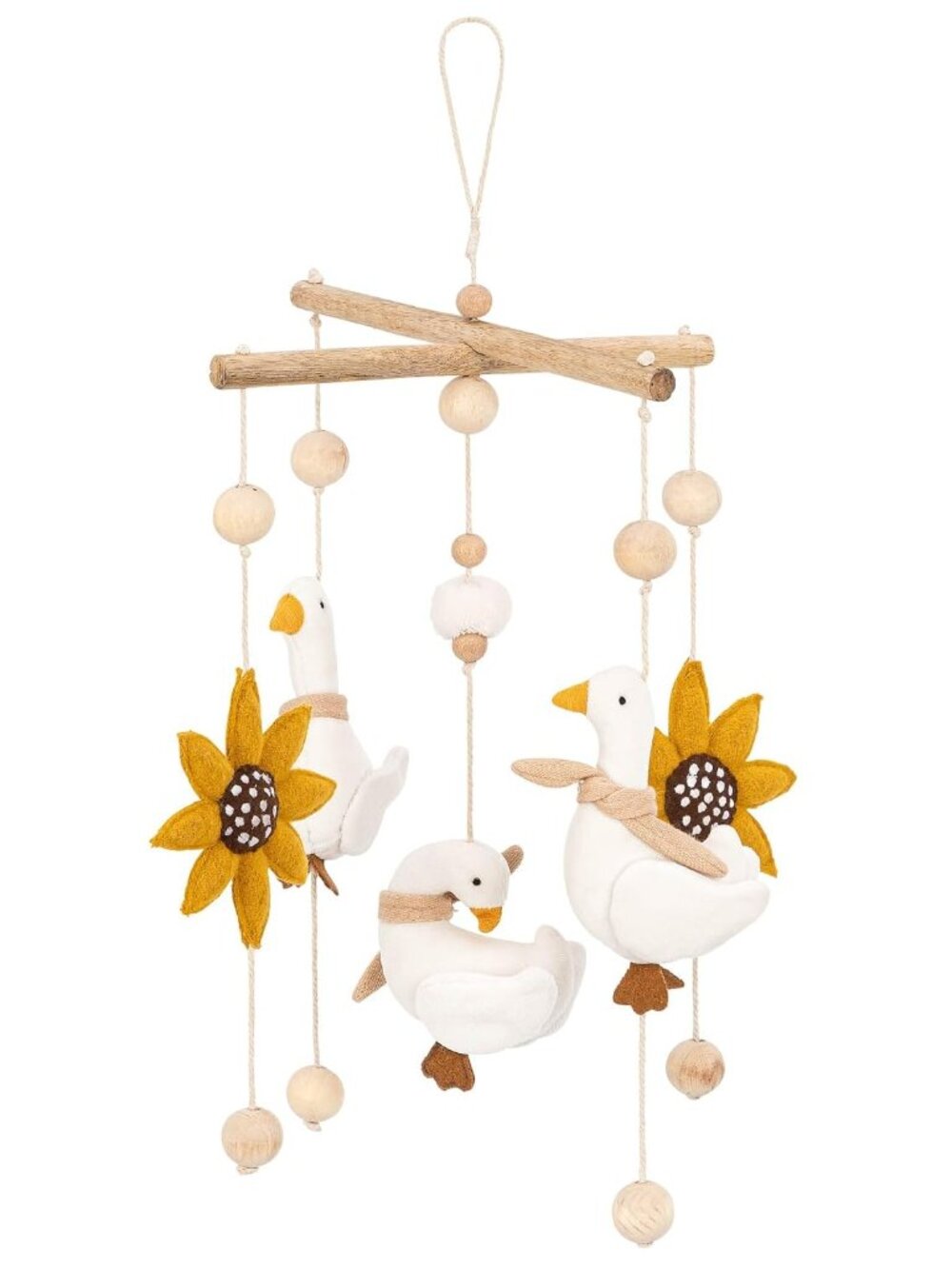 Goose Nursery Ceiling Hanging, Charlie Farmhouse Baby Mobile for Crib, Handmade